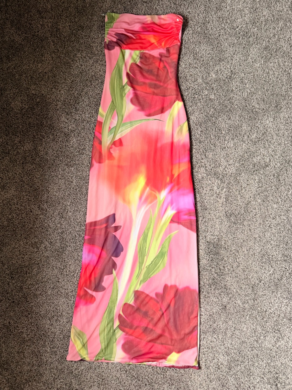 Floral Pink Tropical Maxi Dress